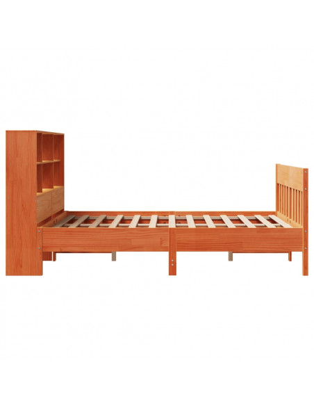 Giroletto senza Materasso Marrone Cera 160x200 cm Legno di Pino