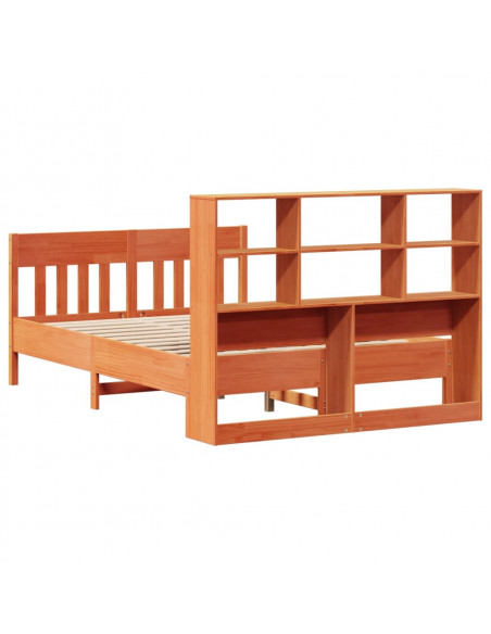 Giroletto senza Materasso Marrone Cera 160x200 cm Legno di Pino