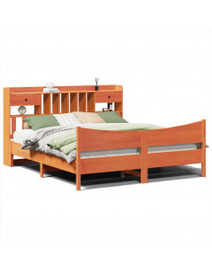 Giroletto senza Materasso Marrone Cera 180x200 cm Legno di Pino