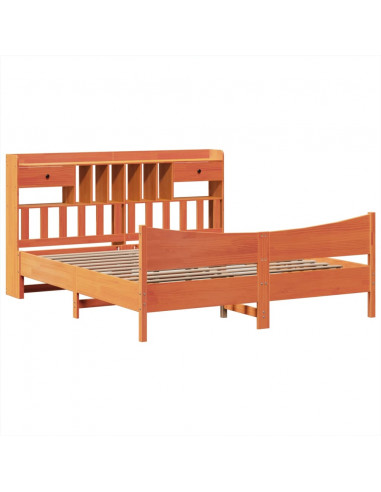 Giroletto senza Materasso Marrone Cera 180x200 cm Legno di Pino