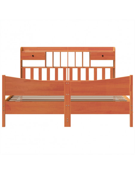 Giroletto senza Materasso Marrone Cera 180x200 cm Legno di Pino