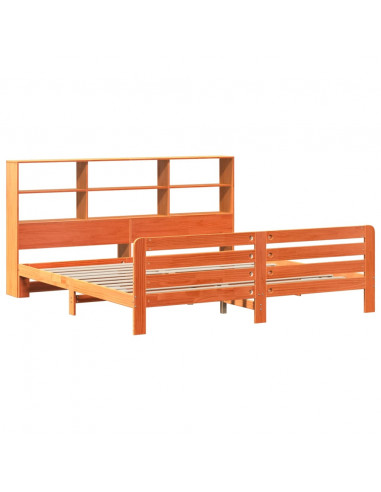 Giroletto senza Materasso Marrone Cera 180x200 cm Legno di Pino