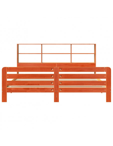 Giroletto senza Materasso Marrone Cera 180x200 cm Legno di Pino
