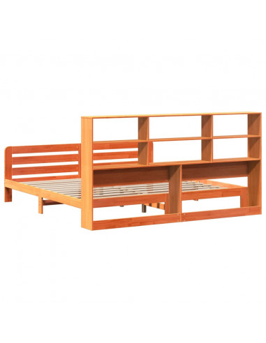 Giroletto senza Materasso Marrone Cera 180x200 cm Legno di Pino