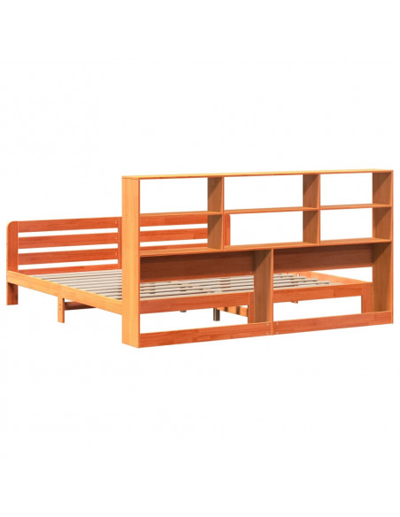 Giroletto senza Materasso Marrone Cera 180x200 cm Legno di Pino