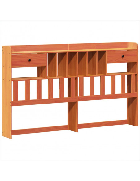 Giroletto senza Materasso Marrone Cera 200x200 cm Legno di Pino
