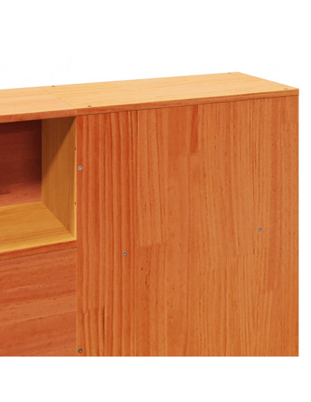 Giroletto senza Materasso Marrone Cera 200x200 cm Legno di Pino