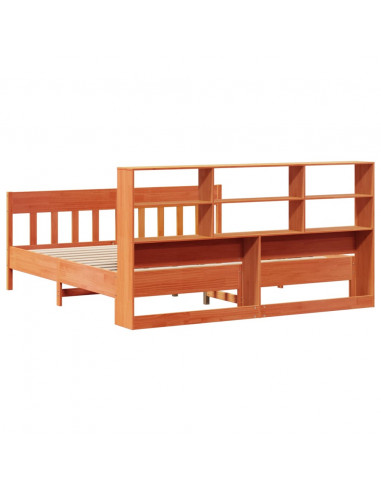 Giroletto senza Materasso Marrone Cera 200x200 cm Legno di Pino