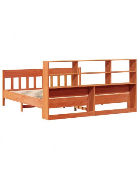 Giroletto senza Materasso Marrone Cera 200x200 cm Legno di Pino