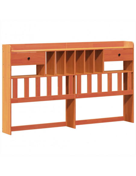 Giroletto senza Materasso Marrone Cera 200x200 cm Legno di Pino