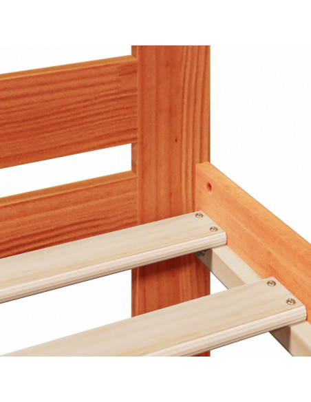 Giroletto senza Materasso Marrone Cera 200x200 cm Legno di Pino