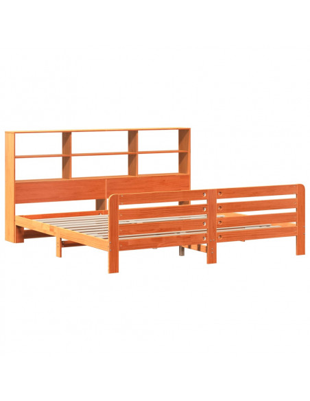 Giroletto senza Materasso Marrone Cera 200x200 cm Legno di Pino