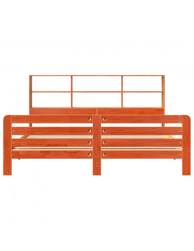 Giroletto senza Materasso Marrone Cera 200x200 cm Legno di Pino