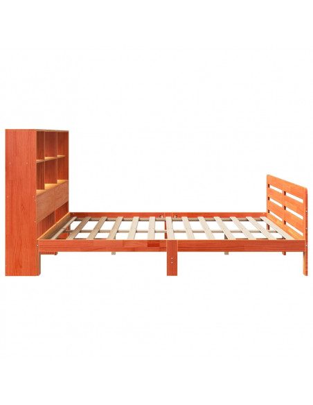 Giroletto senza Materasso Marrone Cera 200x200 cm Legno di Pino
