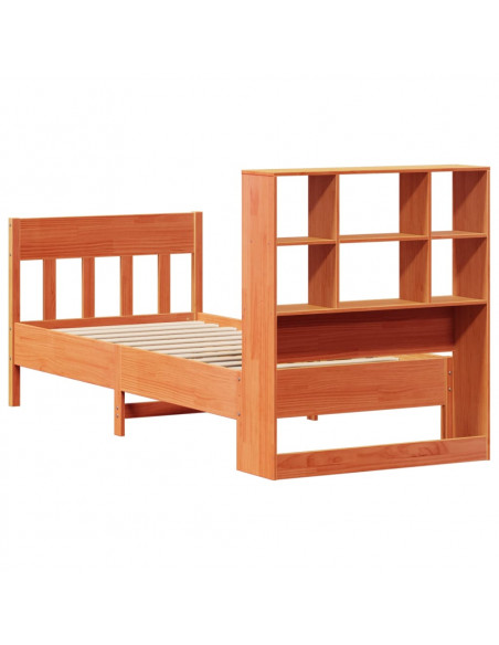 Giroletto senza Materasso Marrone Cera 90x200 cm Massello Pino