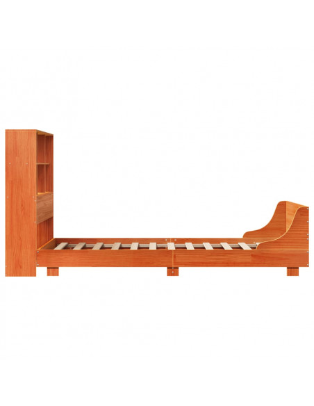 Giroletto senza Materasso Marrone Cera 90x200 cm Massello Pino