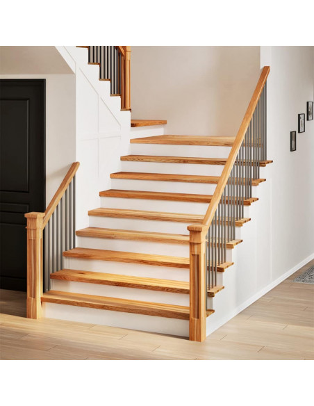 Gradini 12 pz Marrone Chiaro 120x25x2 cm Legno Massello Rovere