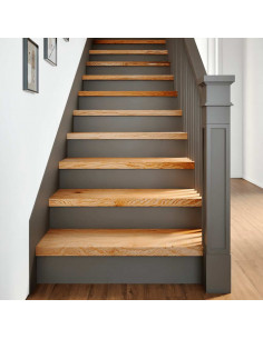 Gradini 16 pz Marrone Chiaro 80x30x2 cm Legno Massello Rovere 2