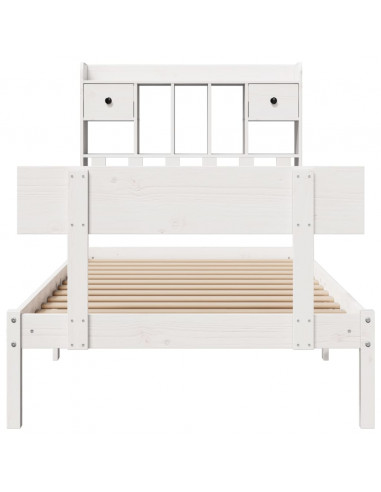 Letto con Libreria senza Materasso 75x190 cm in Legno Pino