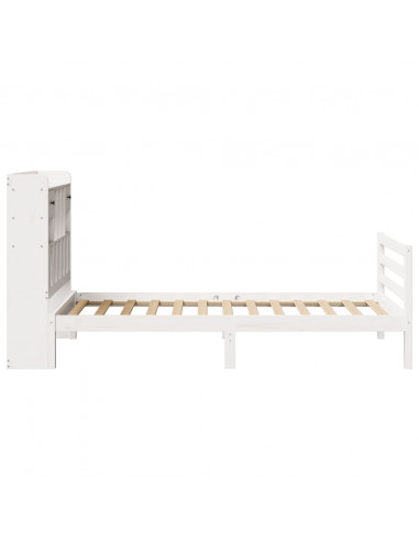 Letto con Libreria senza Materasso 75x190 cm in Legno Pino