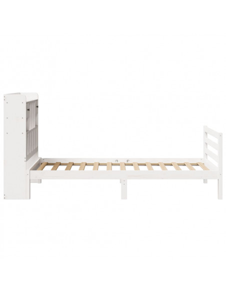 Letto con Libreria senza Materasso 75x190 cm in Legno Pino