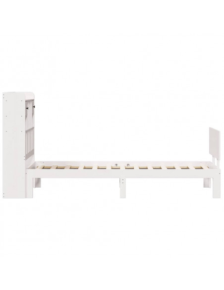 Letto con Libreria senza Materasso 75x190 cm in Legno Pino