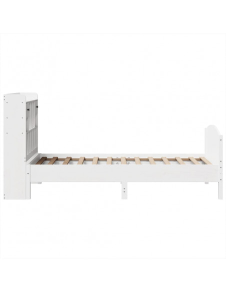 Letto con Libreria senza Materasso 75x190 cm in Legno Pino