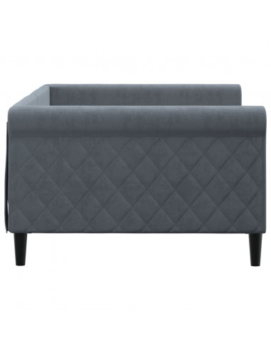 Letto da Giorno Grigio Scuro 100x200 cm in Velluto