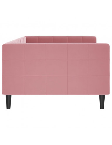 Letto da Giorno Rosa 100x200 cm in Velluto