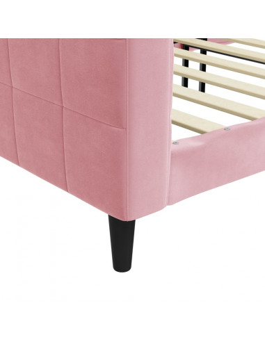 Letto da Giorno Rosa 100x200 cm in Velluto