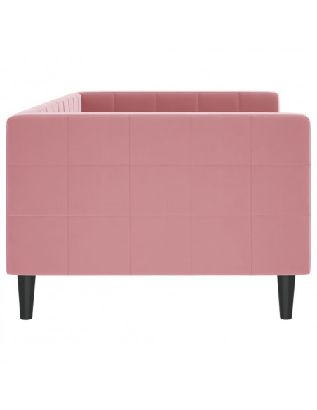 Letto da Giorno Rosa 90x200 cm in Velluto