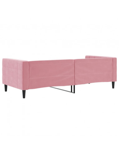 Letto da Giorno Rosa 90x200 cm in Velluto