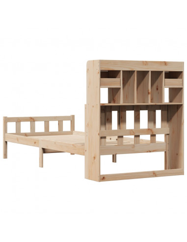 Letto Libreria senza Materasso 100x200 cm in Legno di Pino