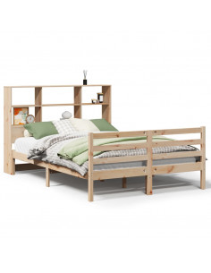 Letto Libreria senza Materasso 120x190cm Legno Massello di Pino