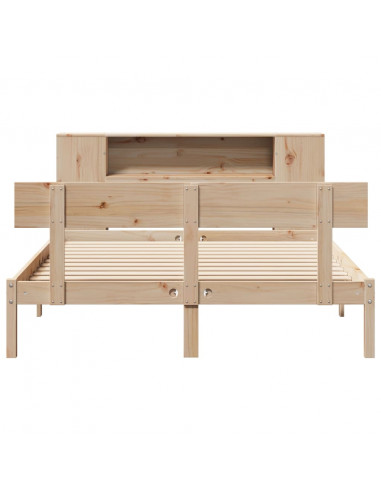 Letto Libreria senza Materasso 120x200cm Legno Massello di Pino