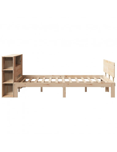 Letto Libreria senza Materasso 135x190 cm in Legno di Pino