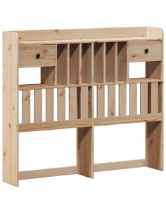 Letto Libreria senza Materasso 135x190 cm in Legno di Pino