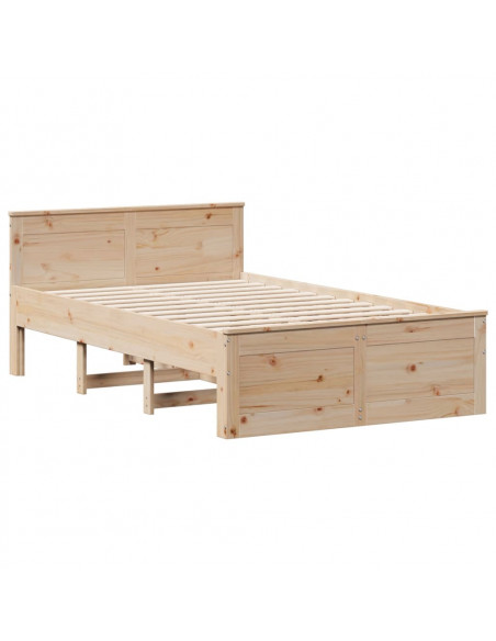 Letto Libreria senza Materasso 135x190 cm in Legno di Pino