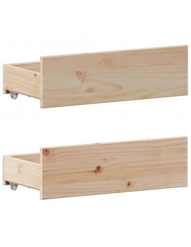 Letto Libreria senza Materasso 135x190 cm in Legno di Pino