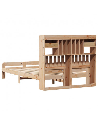 Letto Libreria senza Materasso 135x190 cm in Legno di Pino