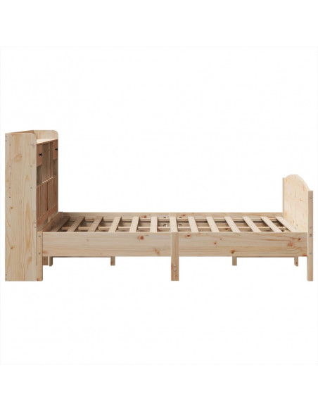 Letto Libreria senza Materasso 135x190 cm in Legno di Pino