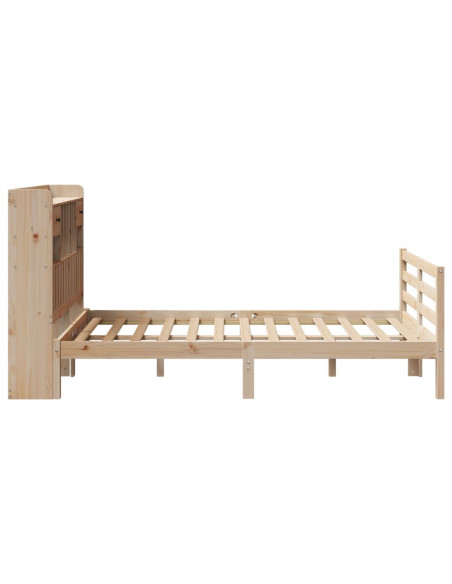 Letto Libreria senza Materasso 135x190 cm in Legno di Pino