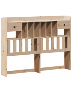 Letto Libreria senza Materasso 140x200 cm in Legno di Pino