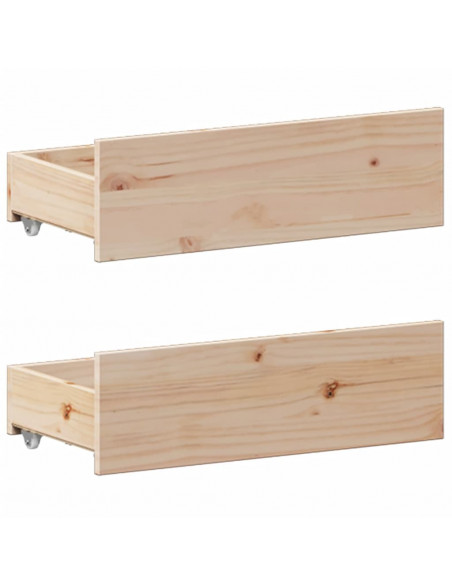 Letto Libreria senza Materasso 140x200 cm in Legno di Pino