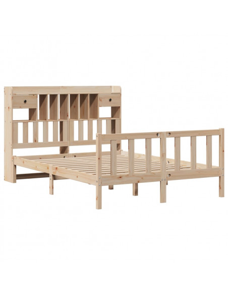 Letto Libreria senza Materasso 150x200 cm in Legno di Pino