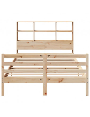 Letto Libreria senza Materasso 150x200 cm in Legno di Pino
