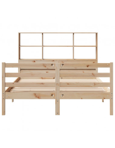 Letto Libreria senza Materasso 150x200 cm in Legno di Pino
