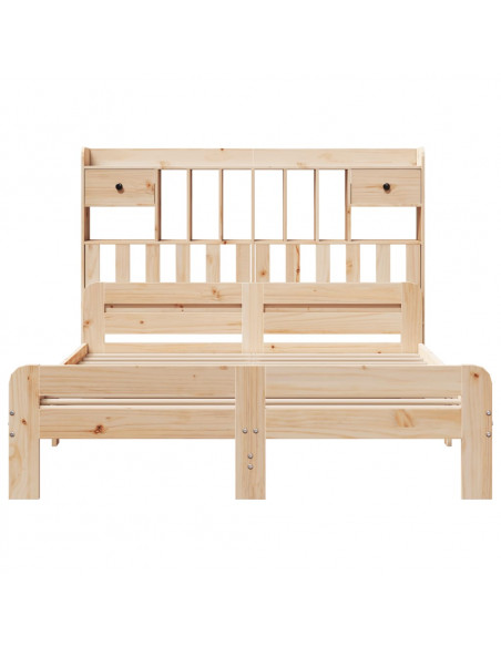 Letto Libreria senza Materasso 150x200 cm in Legno di Pino
