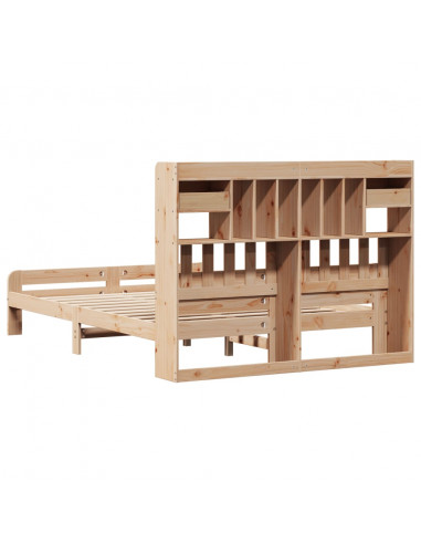 Letto Libreria senza Materasso 150x200 cm in Legno di Pino