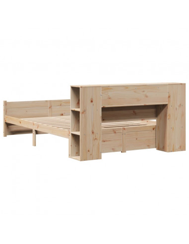 Letto Libreria senza Materasso 150x200 cm in Legno di Pino
